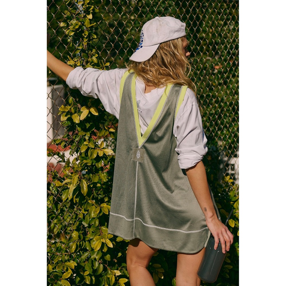 Free People FP Movement Walk Out Active Dress Grey Neon Active Bodysuit Medium